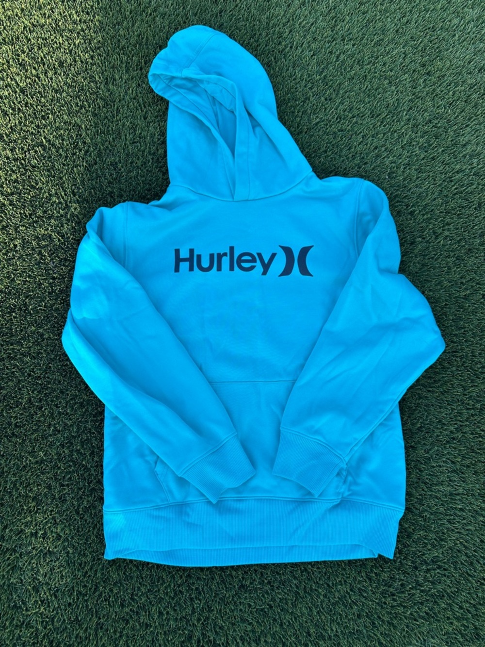 Hurley Teal Blue Logo Pullover Hoodie